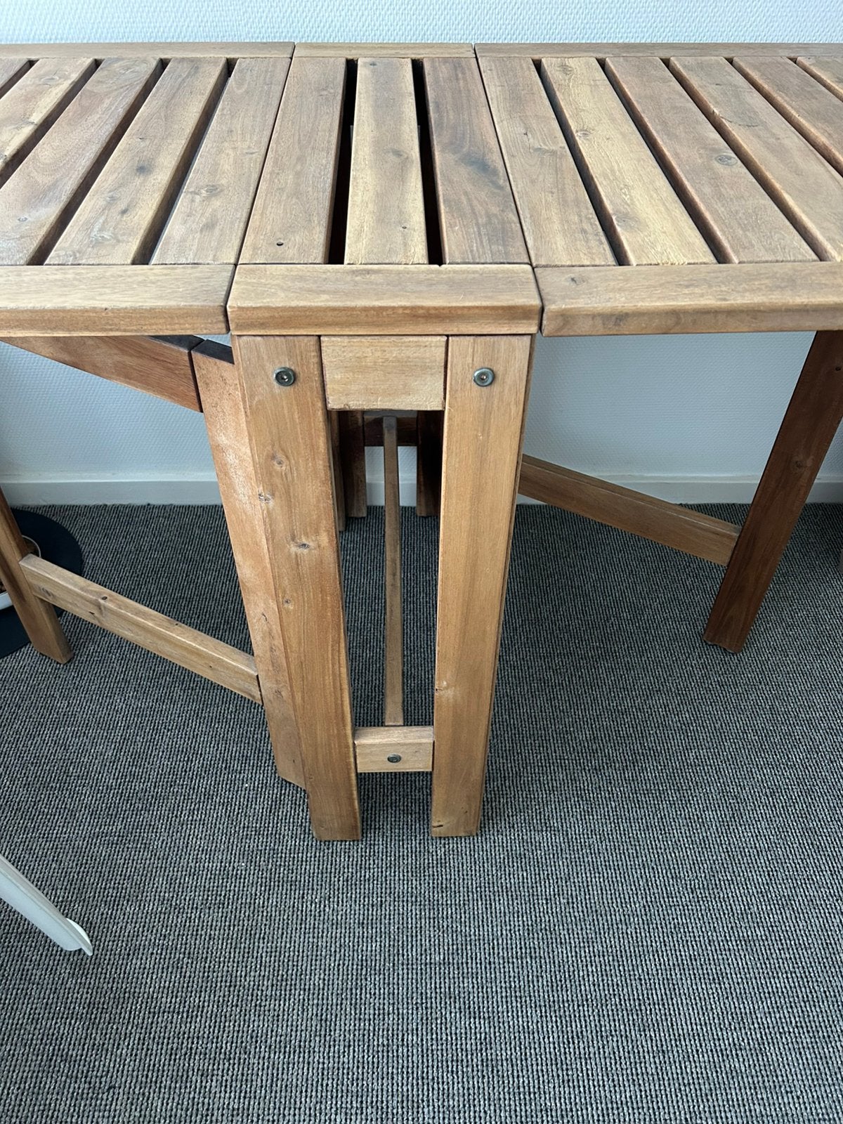 Houten tuin klaptafel, Tuin en Terras, Ophalen, Gebruikt, Rechthoekig, Hout