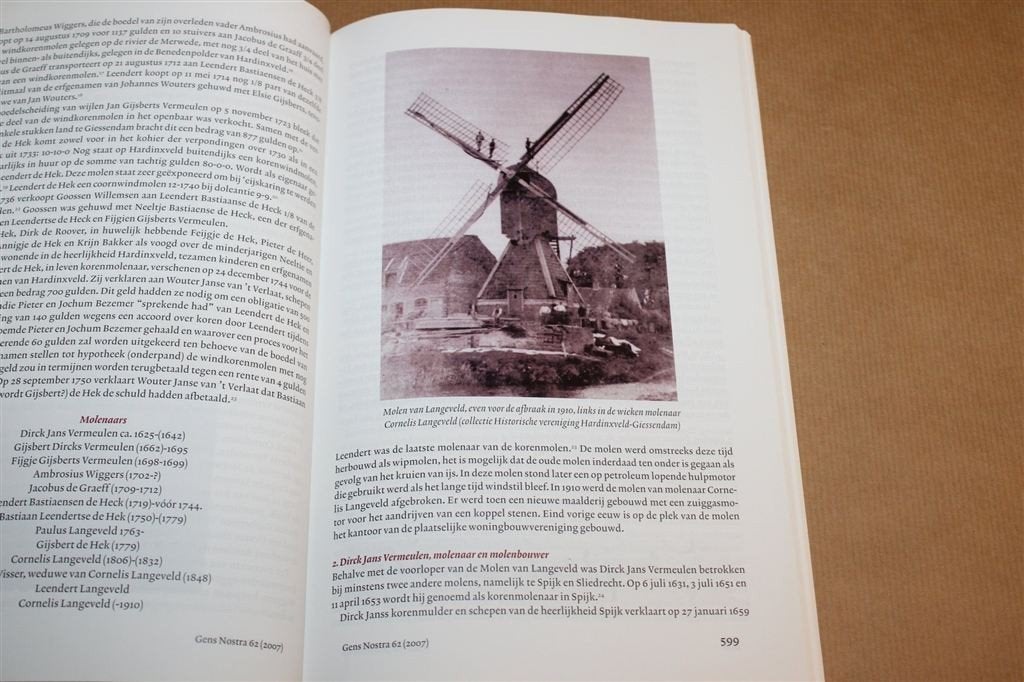 Molens en Genealogie — Molenaarsfamilies, Gens Nostra 2007, Verzenden, Gelezen