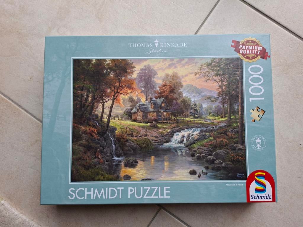 Schmidt puzzel Thoms Kinkade studios, Ophalen of Verzenden, 500 t/m 1500 stukjes, Zo goed als nieuw, Legpuzzel