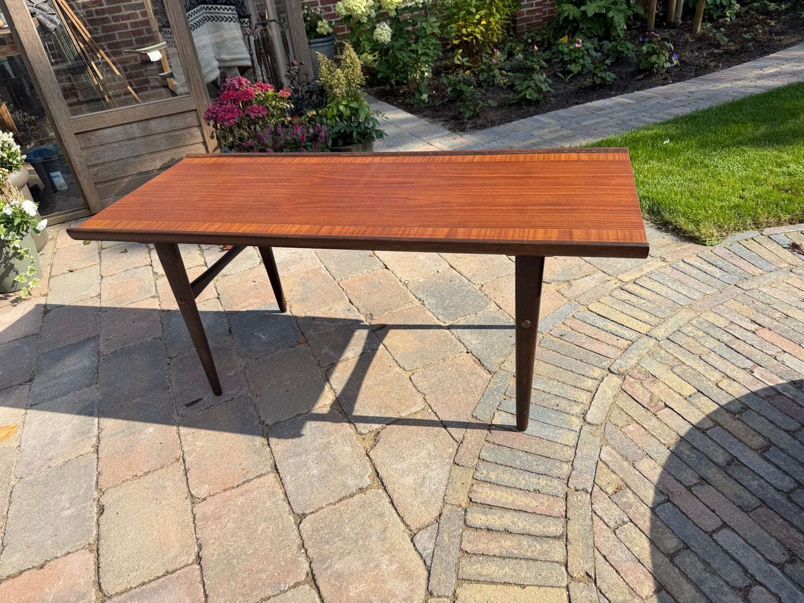 Gerestaureerde Mid-Century Modern Teak Salontafel, Antiek en Kunst, Ophalen