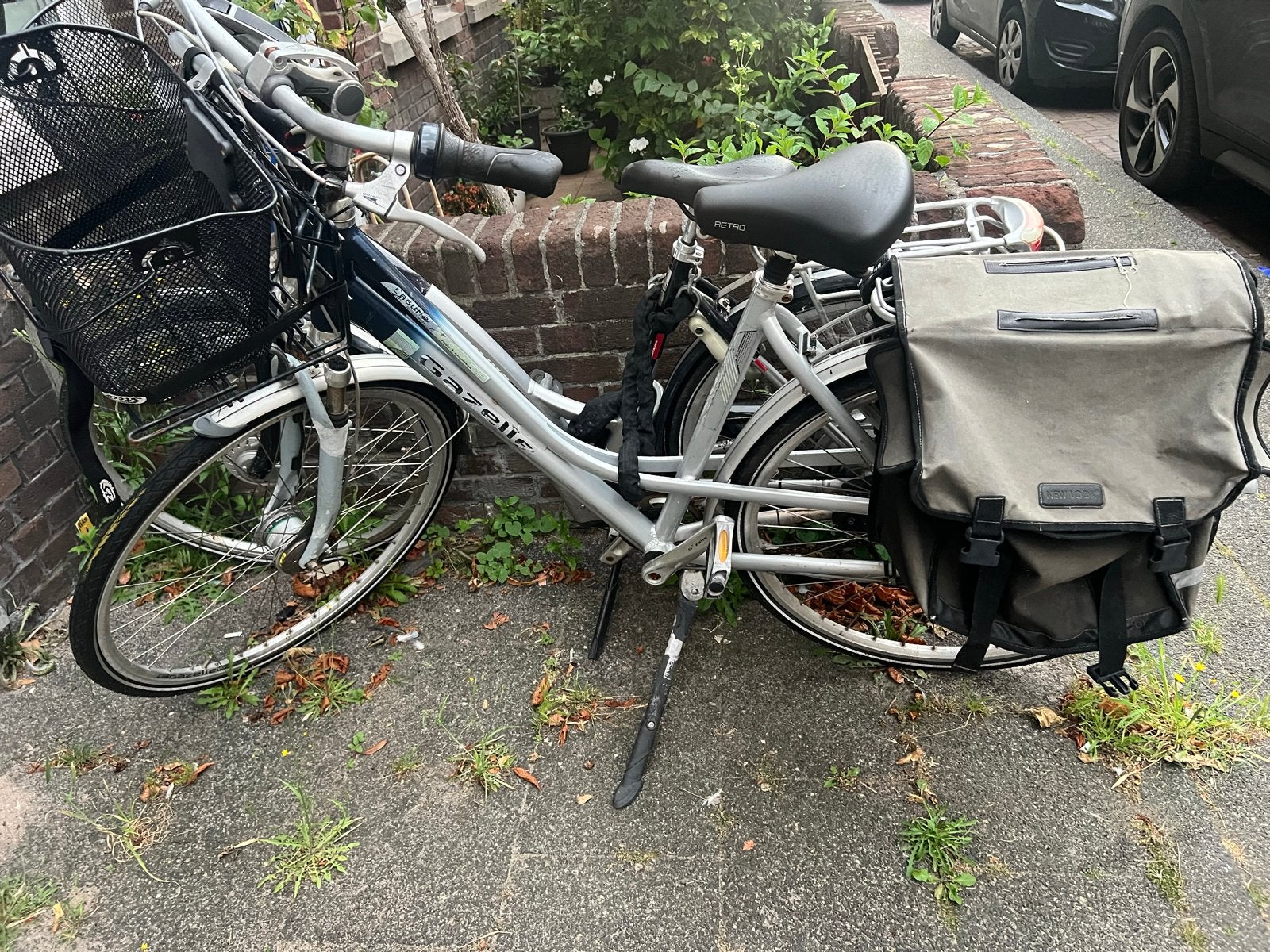 Gazelle Agudo stadsfiets met mand en tassen, Ophalen of Verzenden, Gebruikt, Gazelle