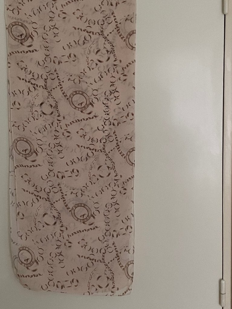 Dames Sjaal Kleur Bruin en Crème, Ophalen of Verzenden, Zo goed als nieuw, Maat 34 (XS) of kleiner, Sjaal