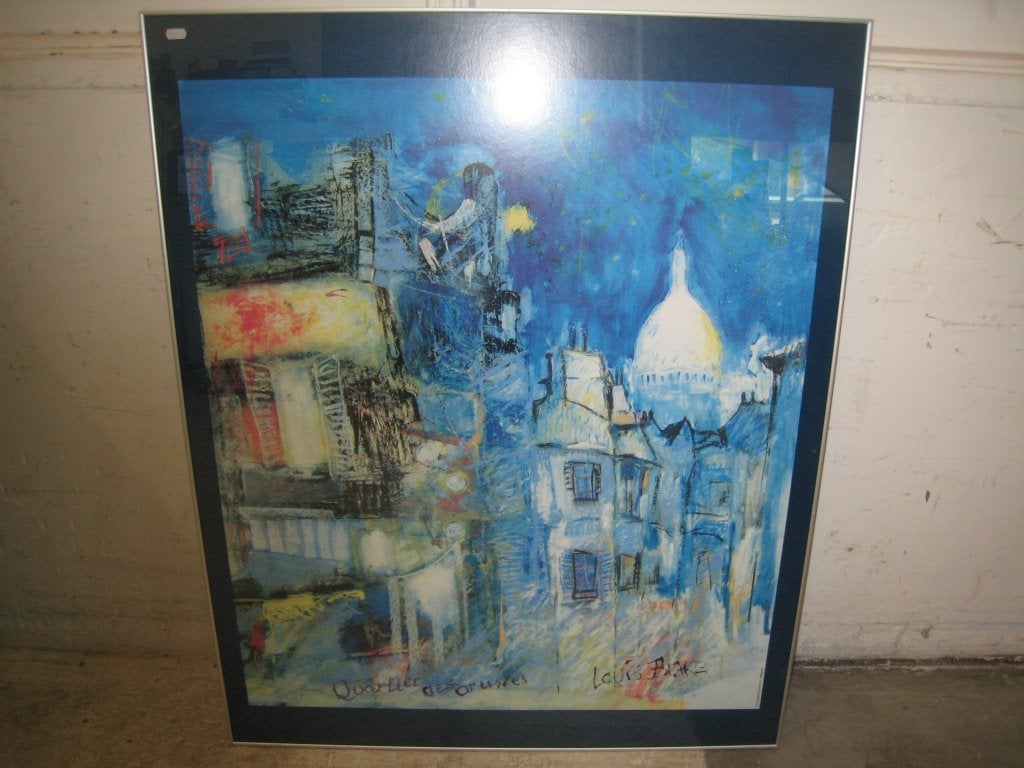 ingelijste poster van Louis Blake, Quartier des Artistes