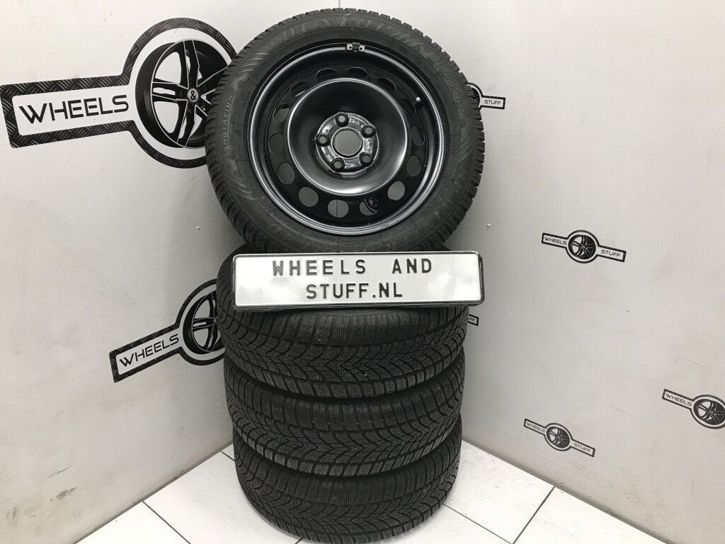 VW Seat Audi staal velgen 16"inch winterbanden 5x112, Ophalen, Gebruikt, 16 inch, Banden en Velgen