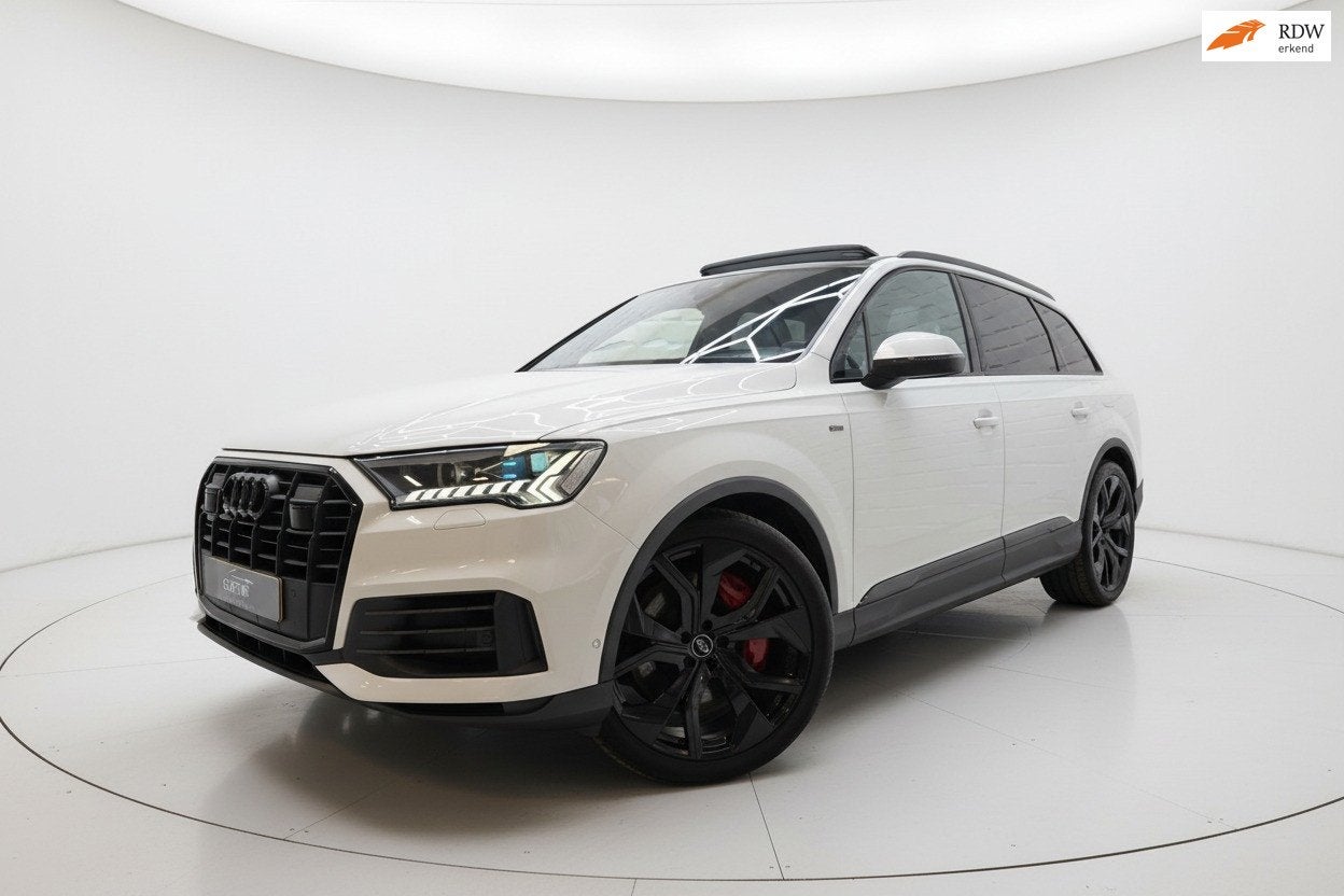 Audi Q7 55 TFSI e quattro S LINE PANO RS STOEL B&O HUD SFEER, Auto's, Audi, Automaat, Dealer onderhouden, Gebruikt, 2995 cc
