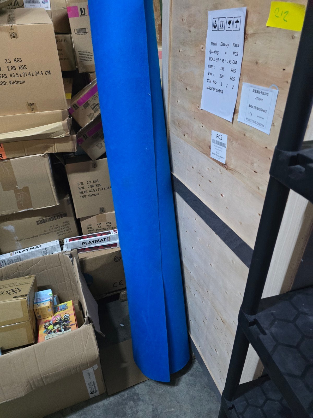 Blauw vloerkleed (beurs) - Gratis af te halen, Ophalen, Gebruikt, Beurskleed, Blauw