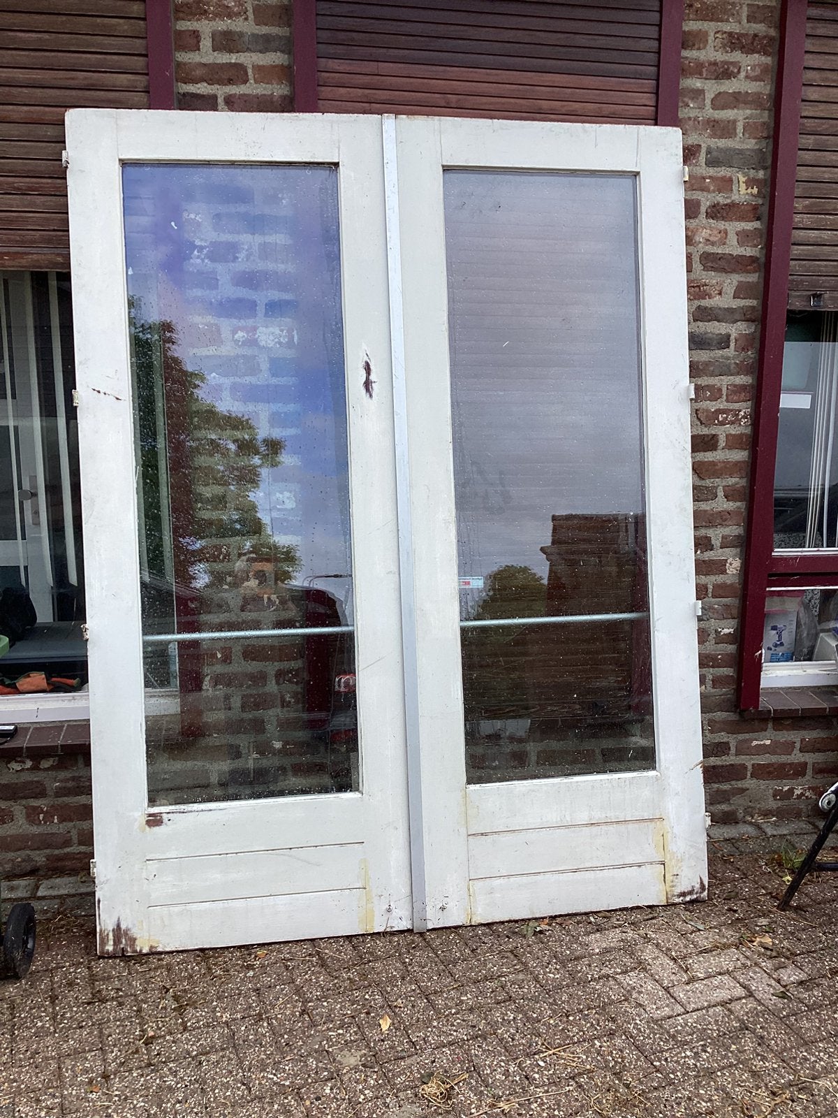 Zeer nett tuindeuren grote maat, Doe-het-zelf en Verbouw, Kozijnen en Schuifpuien, Ophalen, Deurkozijn, 225 cm of meer, Zo goed als nieuw