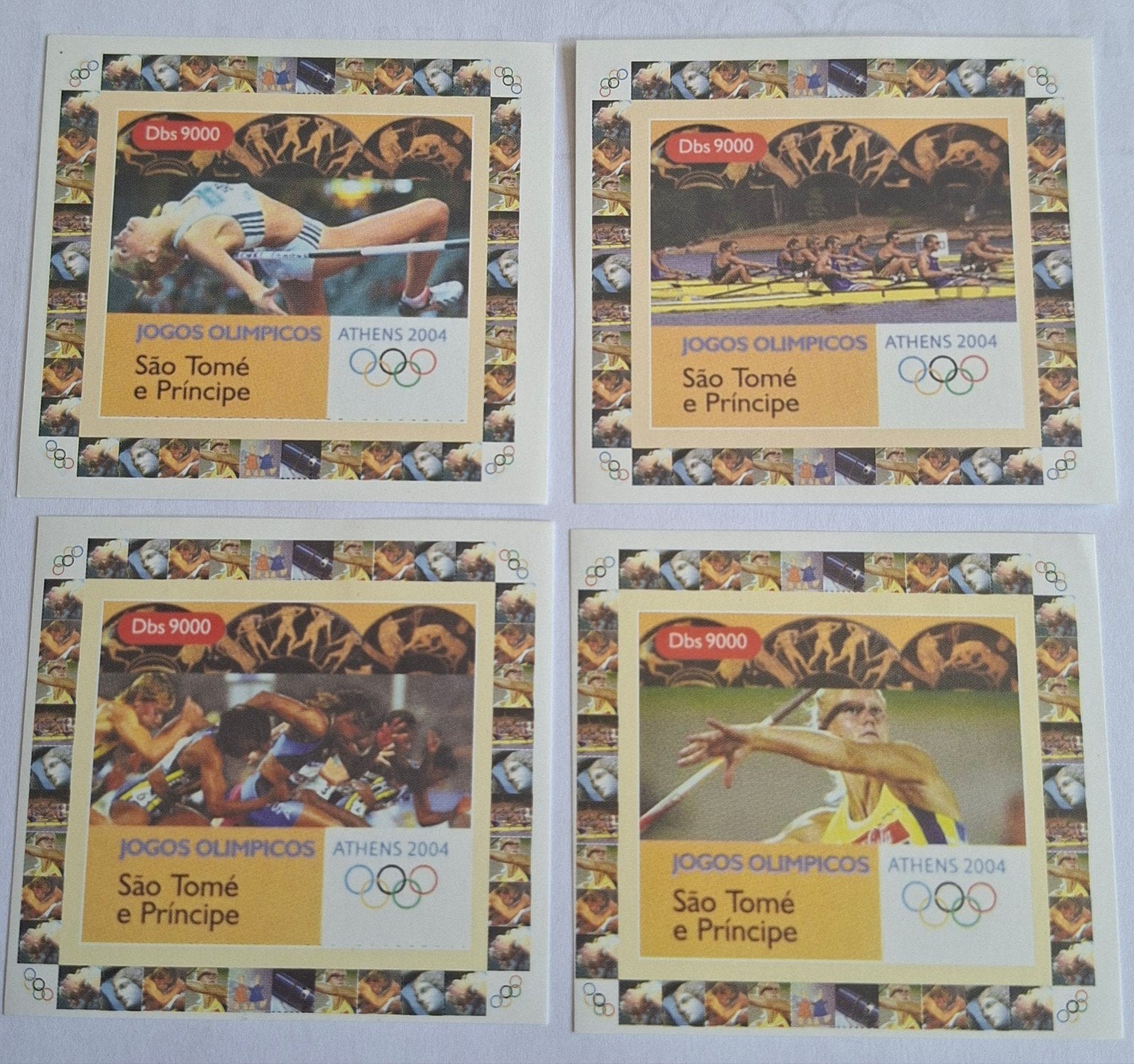 Olympische Spelen Athene 2004. Sao Tome. 2 x setje ongetand, Verzenden, Sport