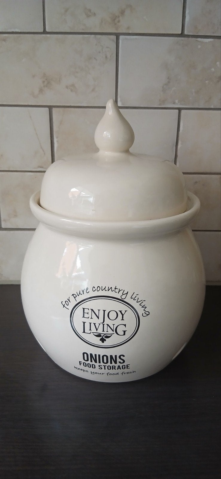 Uienpot, Gebruikt, Pot, Bus of Blik, Ophalen of Verzenden, Steen/keramiek