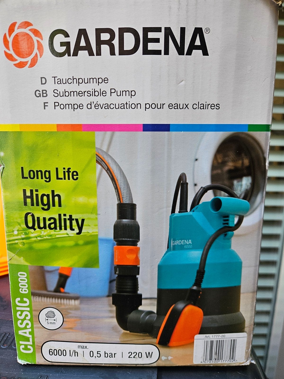 Gardena Classic 6000 Dompelpomp - Krachtig en Betrouwbaar, Tuin en Terras, Ophalen, Gebruikt, Elektrisch, Dompelpomp