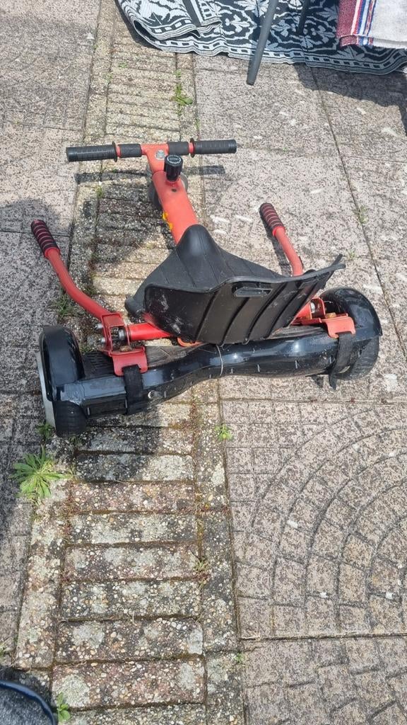 Hoverboard Kart - Rood/Zwart accu gaat wel snel leeg ., Ophalen of Verzenden, Gebruikt