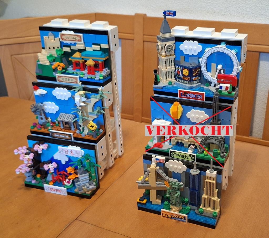 Lego Ansichtkaarten (met unieke standaarden), Verzenden, Gebruikt, Complete set, Lego