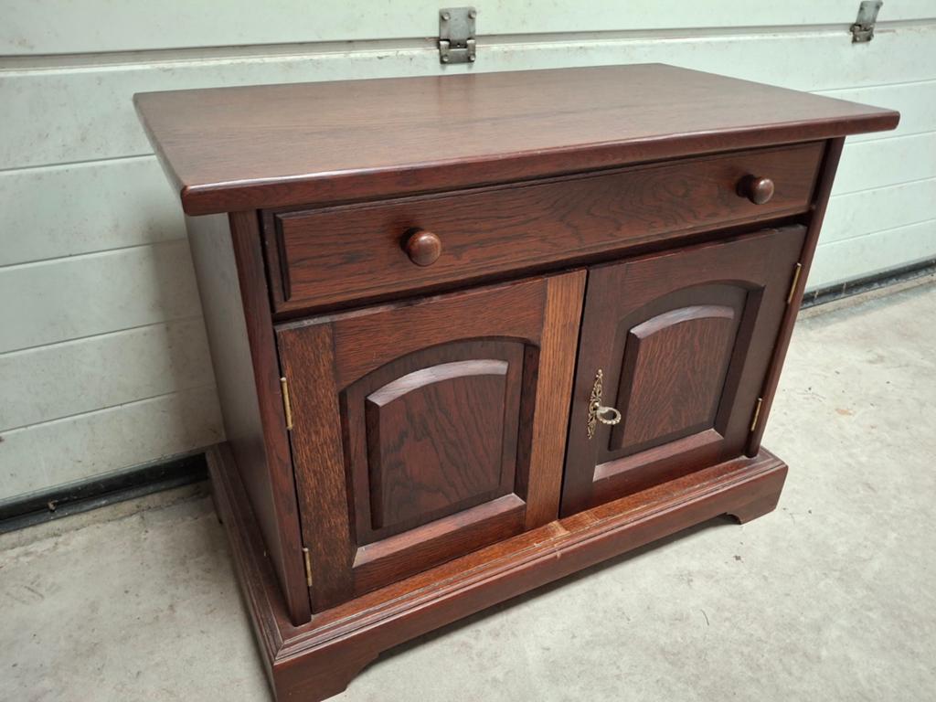 Houten kastje met lade en kastje, Ophalen, Gebruikt