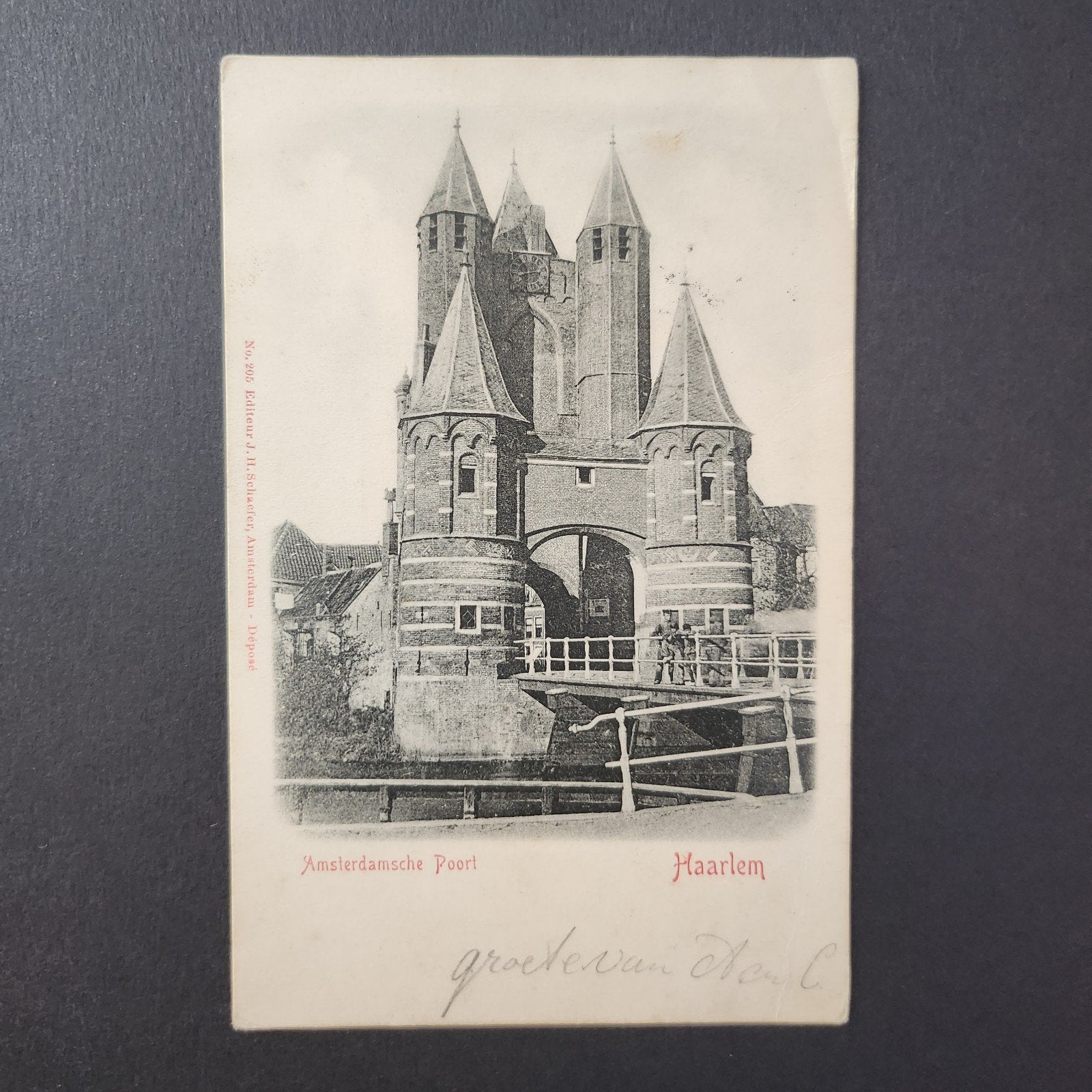 Oude Ansichtkaart Haarlem Amsterdamsche Poort 1902, Verzenden, Voor 1920, Gelopen, Noord-Holland