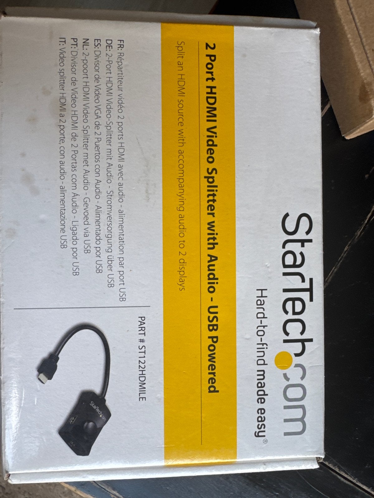 StarTech 2-poort HDMI Video splitter met Audio, Audio, Tv en Foto, Audiokabels en Televisiekabels, Ophalen of Verzenden, Nieuw
