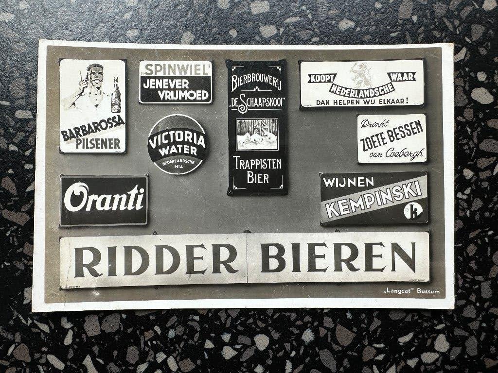 Langcat Bussum kaart Barbarossa Ridder Bieren Coeberg borden, Verzamelen, Ophalen of Verzenden, Gebruikt, Gebruiksvoorwerp