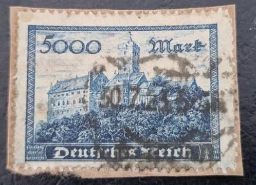 Duitsland 1923 - Yvert 383 - Wartburg, Postzegels en Munten, Postzegels | Europa | Duitsland, Verzenden, Duitse Keizerrijk, Gestempeld
