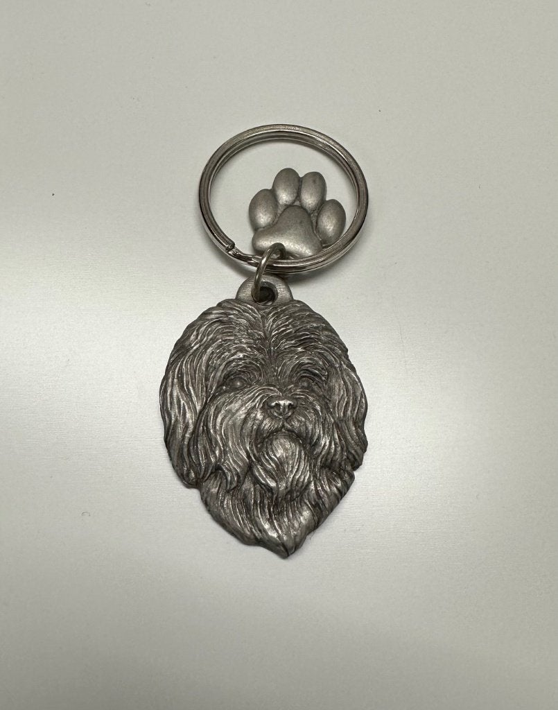 Sleutelhanger Lhasa Apso korthaar - tin, Nieuw, Ophalen of Verzenden, Nvt, Nvt