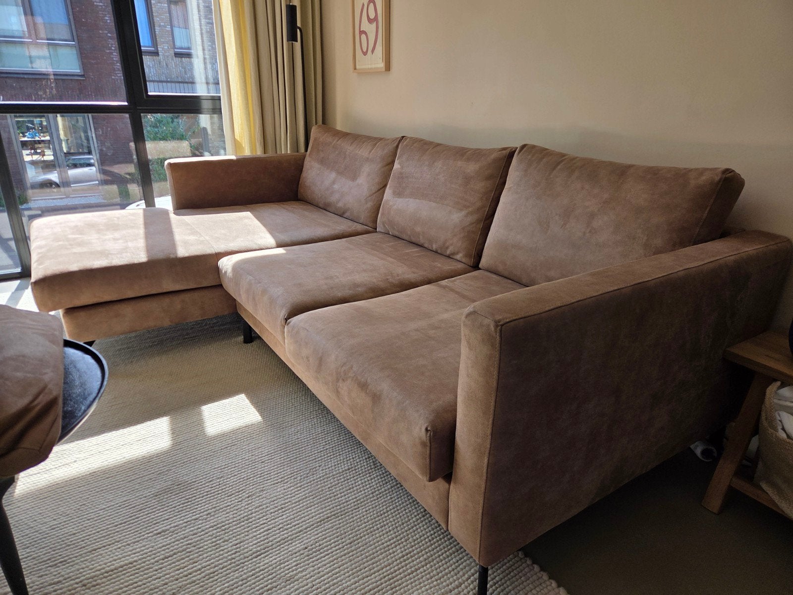 Decor Amsterdam Valencia Hoekbank | Bull Liver Leer |, Ophalen, Gebruikt, Leer