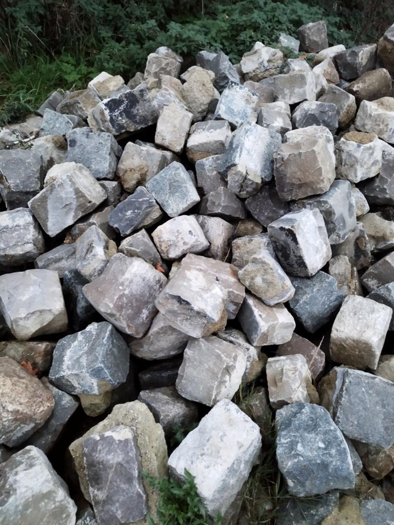 Grote parij kasseien 110m2, Tuin en Terras, Grind, Keien en Split, Ophalen, Graniet