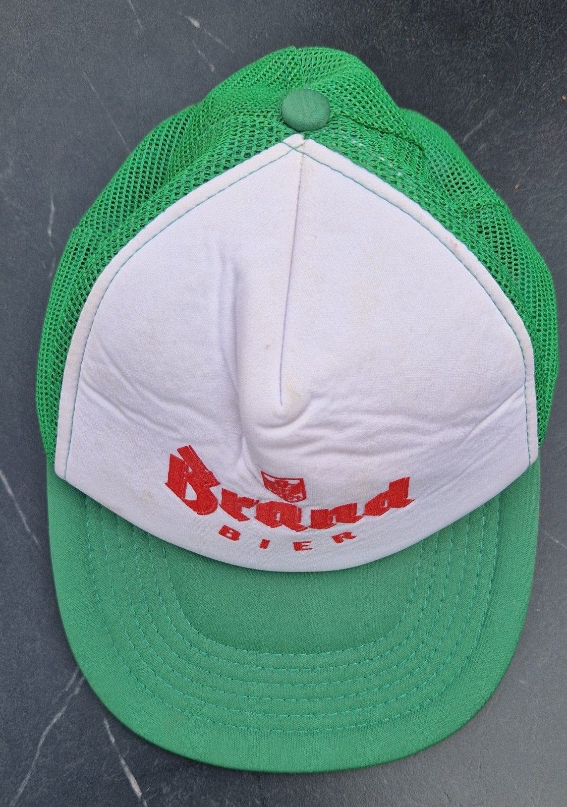 Vintage Brand Bier Trucker Cap - Groen/Wit, Ophalen of Verzenden, Zo goed als nieuw, Kleding, Brand