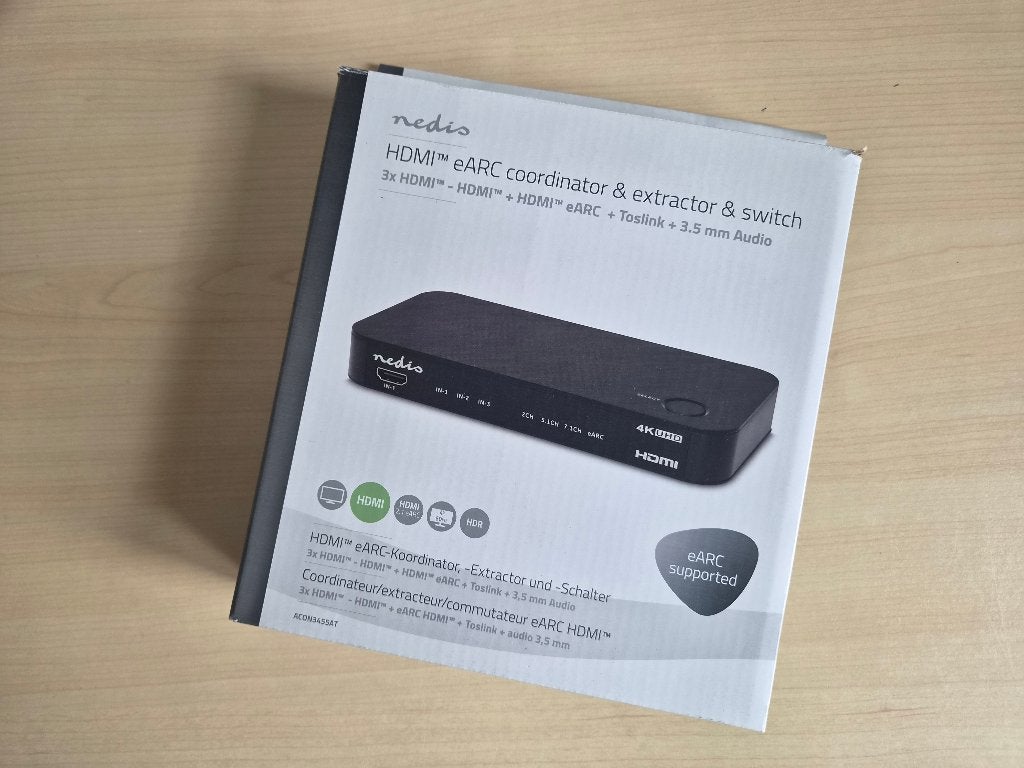 Nedis splitter/extractor/schakelaar, Ophalen of Verzenden, Zo goed als nieuw, Minder dan 2 meter, Overige kabels