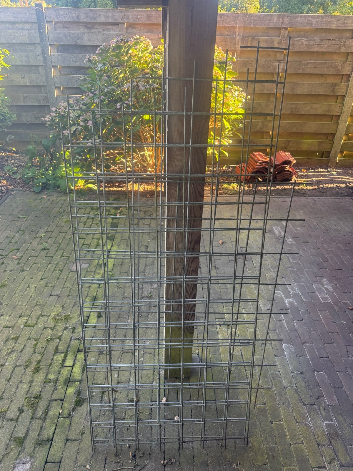 Gaashekwerk, betongaasmat, bouwstaal 4 stuks, Tuin en Terras, Ophalen, Gebruikt, IJzer, Gaashekwerk
