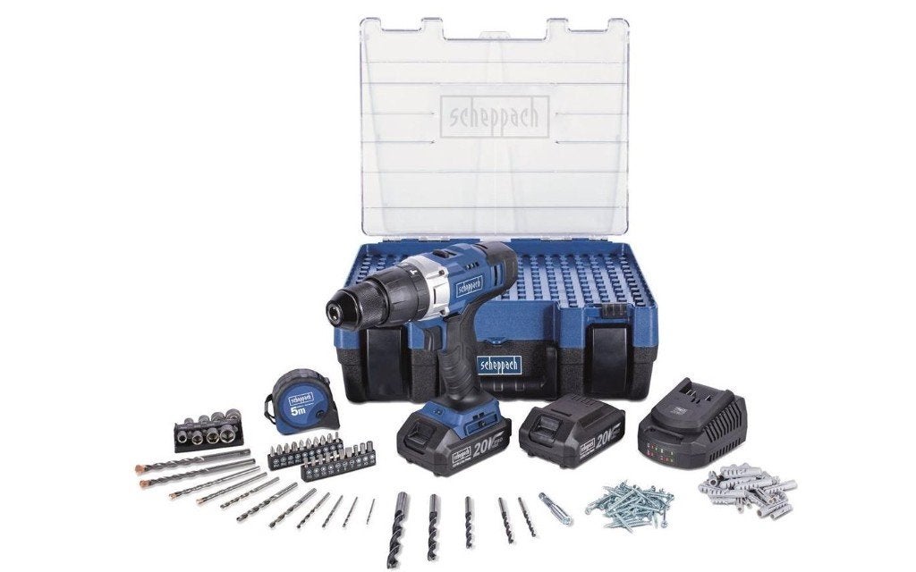 SCHEPPACH ACCU BOOR-SCHROEFMACHINE SET, Ophalen of Verzenden, Nieuw, Minder dan 400 watt, Boor- en Schroefmachine