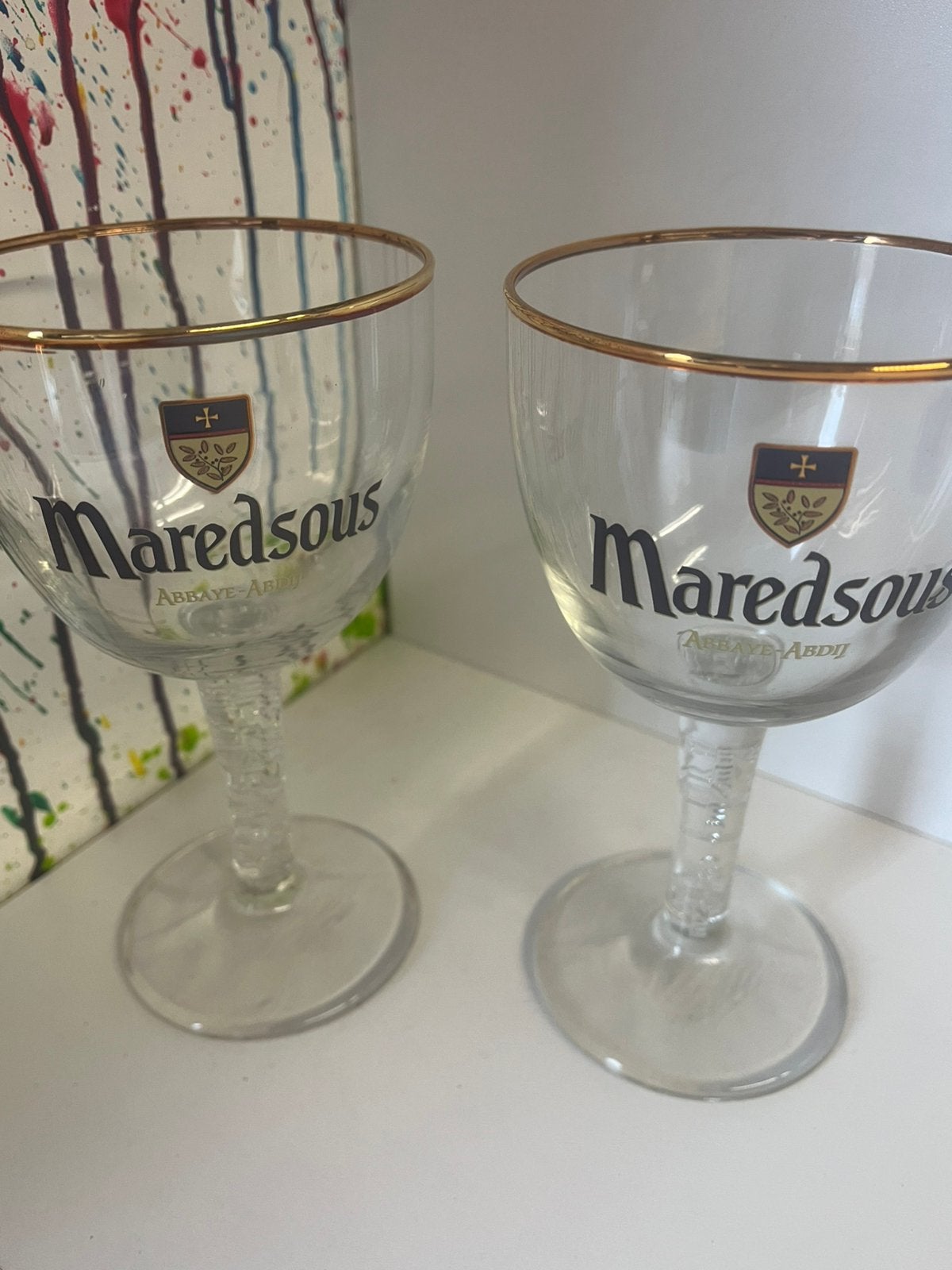 Maredsous bierglazen set van 6 glazen, Ophalen of Verzenden, Nieuw, Glas of Glazen, Overige merken