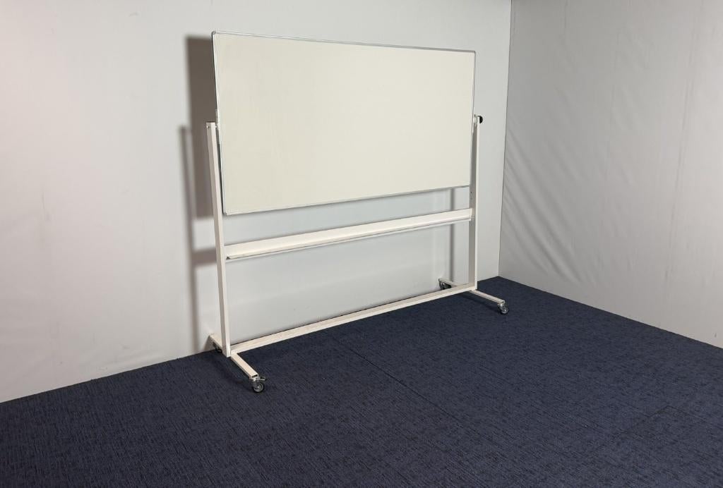 5 x Verrijdbaar whiteboard, wit, 200 x 100 cm.