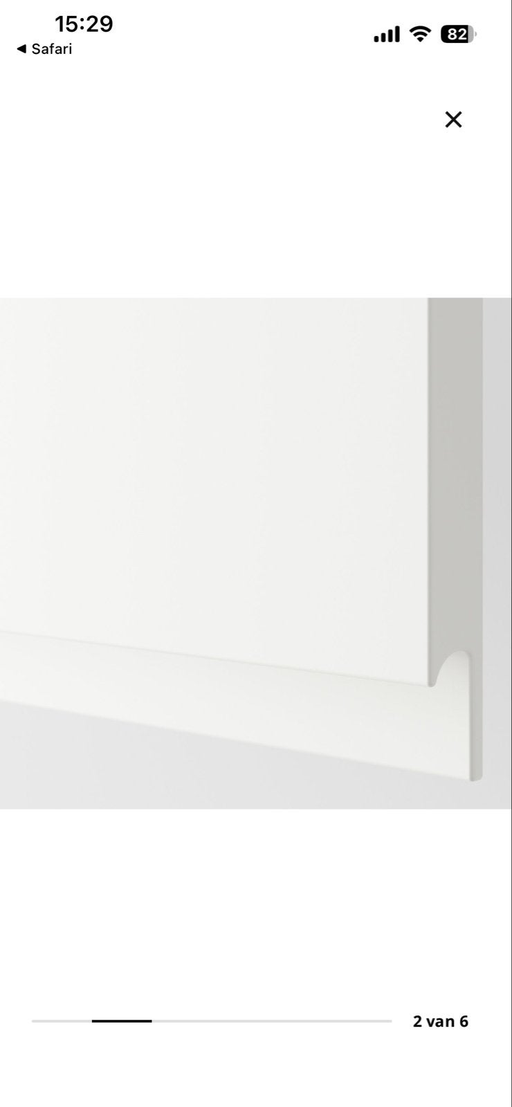 IKEA Voxtorp 2 keukendeuren 60x100cm mat wit greeploos, Ophalen, Wit, 50 tot 100 cm, Zo goed als nieuw