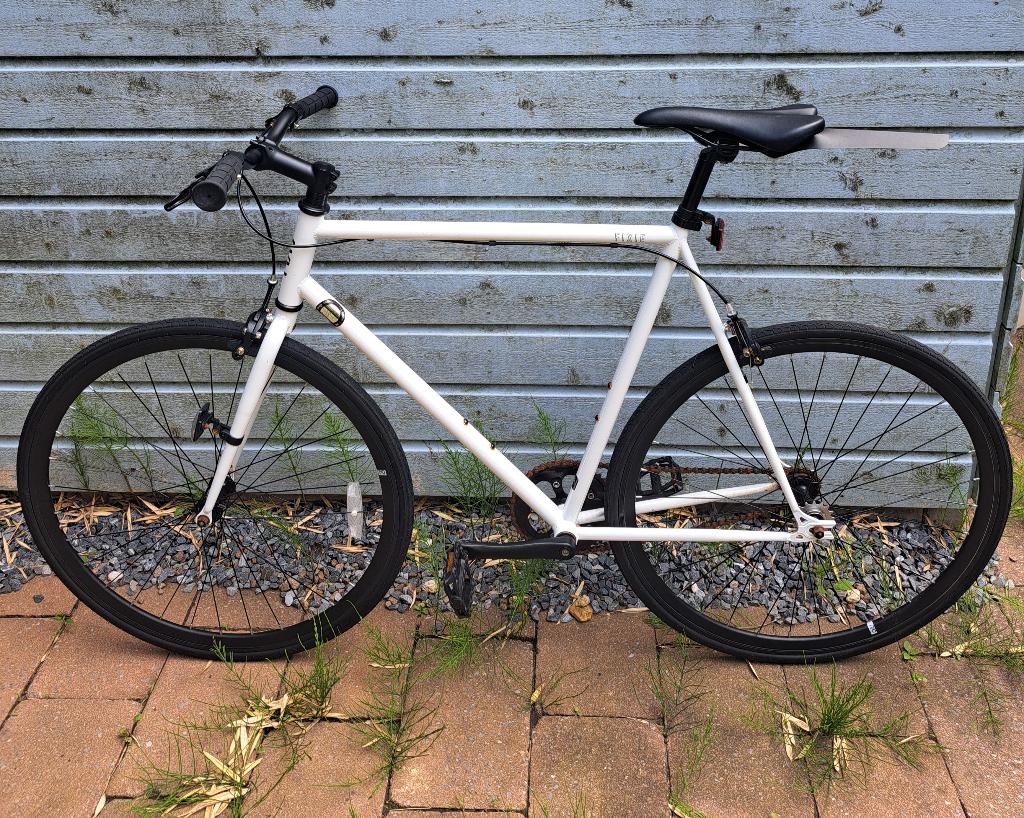 6KU Evian 2 Fixie/Single Speed Fiets, Gebruikt, Staal, Velgrem, 57 tot 61 cm