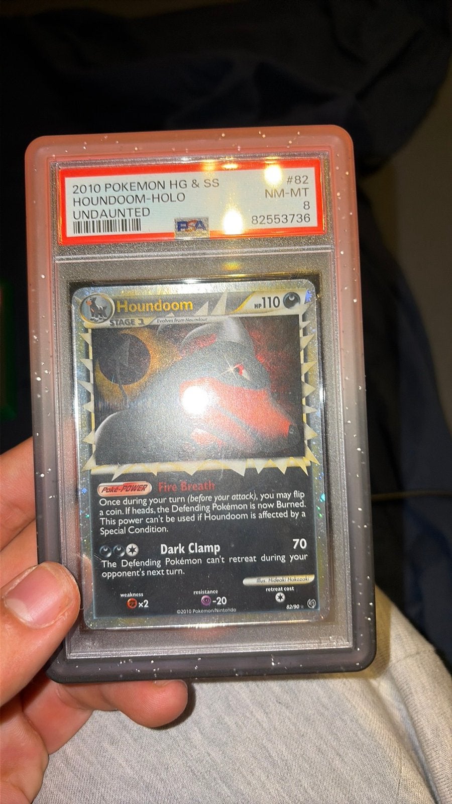 Houndoom #82 — Undaunted (2010) PSA 8 NM-MT, Ophalen of Verzenden, Zo goed als nieuw
