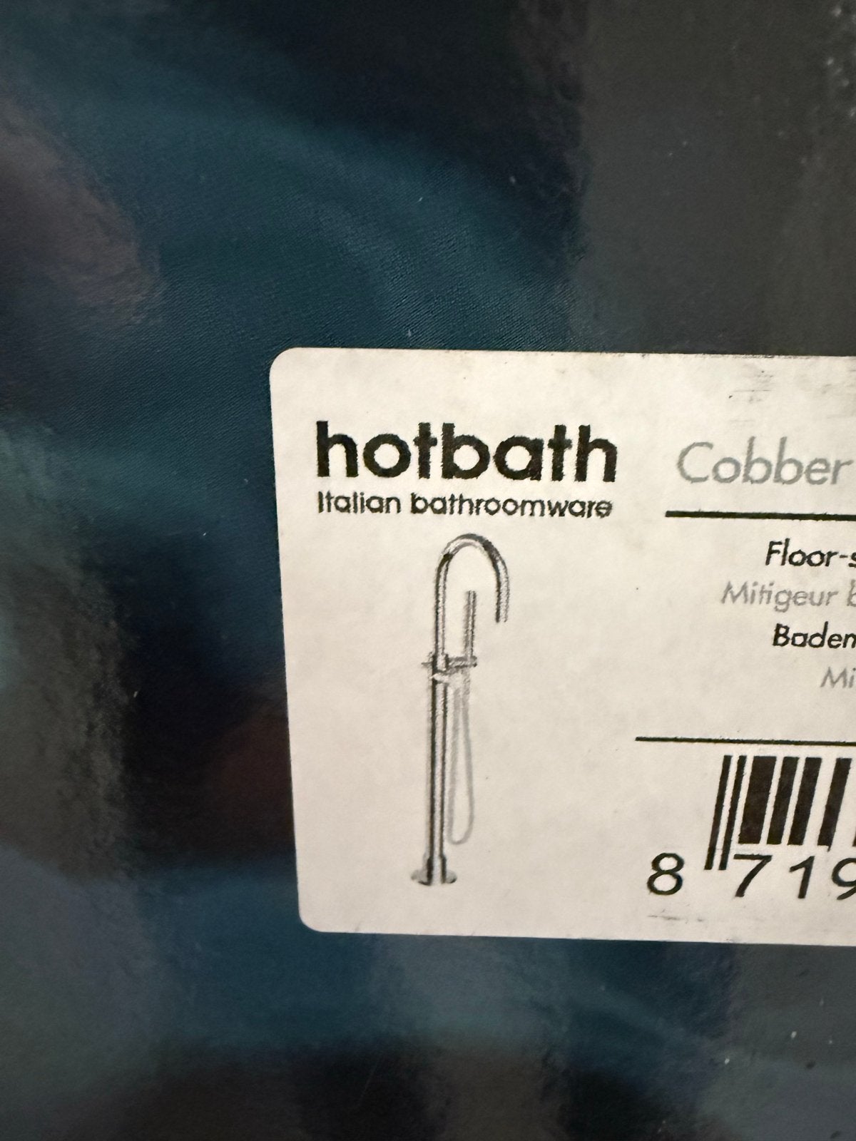 Hotbath Cobber Vrijstaande Badkraan Goud, Ophalen of Verzenden, Nieuw, Koper, Kraan