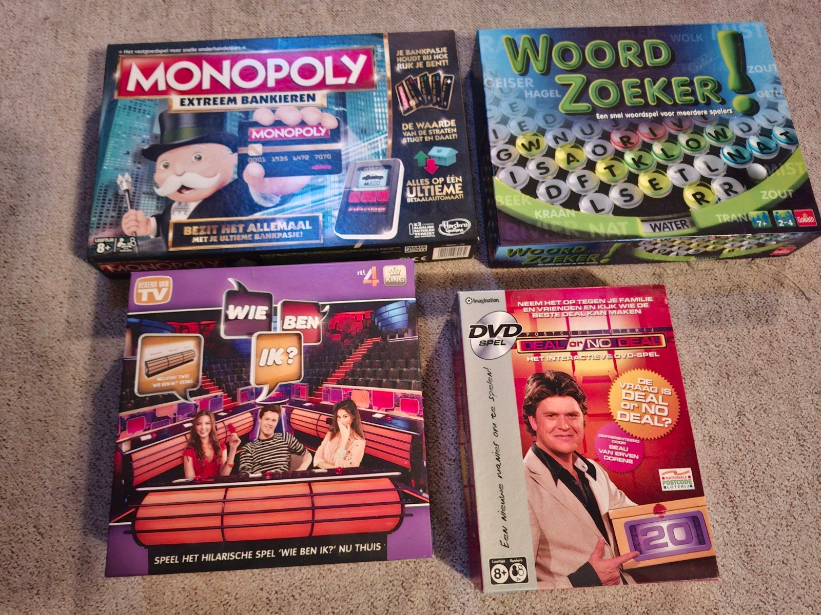 Diverse bordspellen (monopoly 3x, levensweg, scrabble etc), Gebruikt, Diverse, Ophalen of Verzenden, Drie of vier spelers