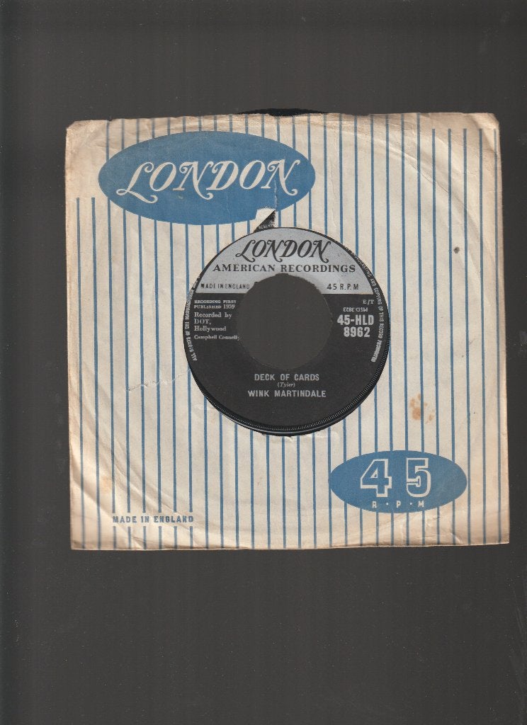 WINK  MARTINDALE  --  DECK  OF  CARDS, Verzenden, Originele persing, 7 inch, Zo goed als nieuw