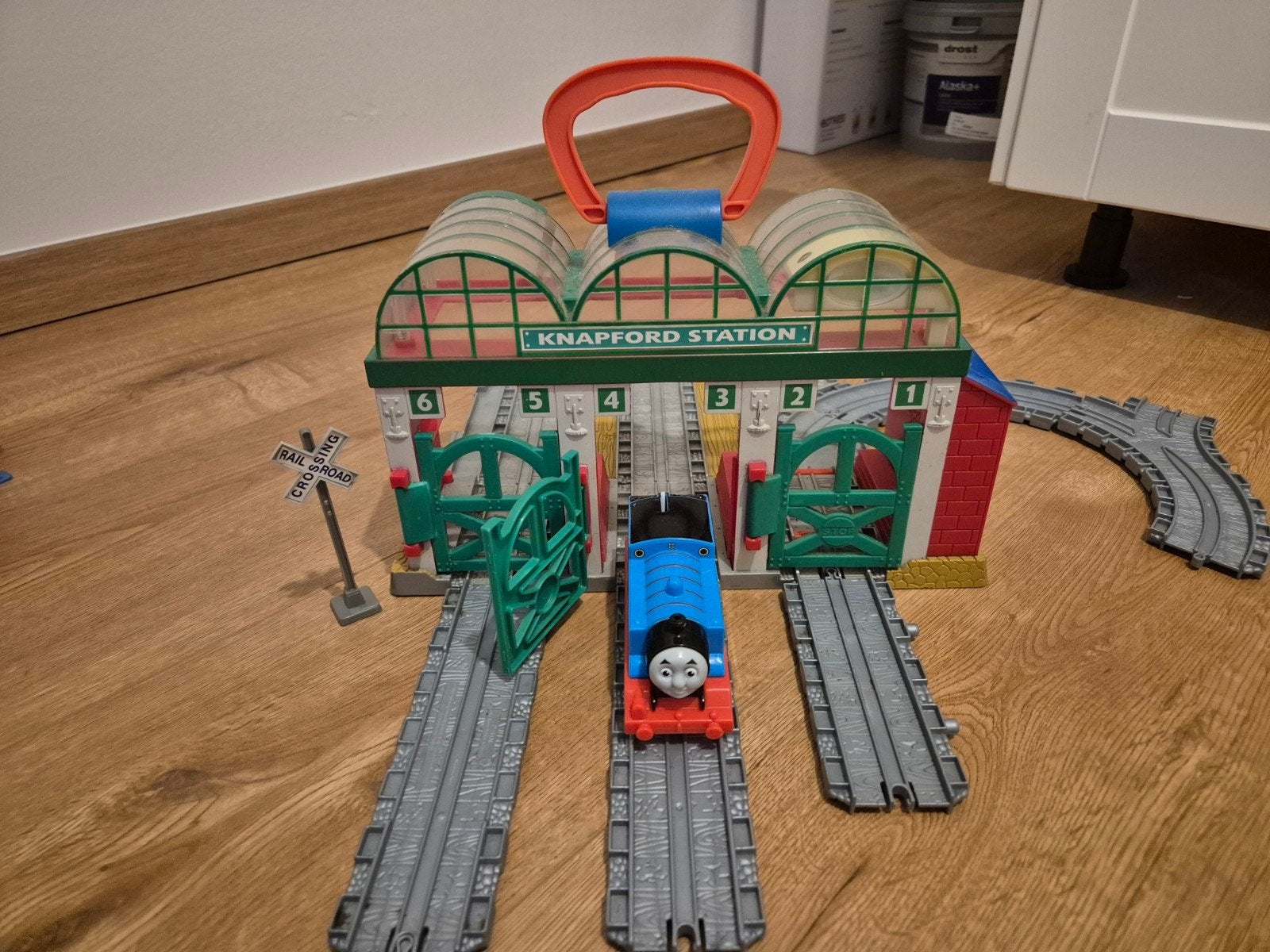 Thomas de Trein Speelset met Koffer en Treintjes, Ophalen of Verzenden, Gebruikt