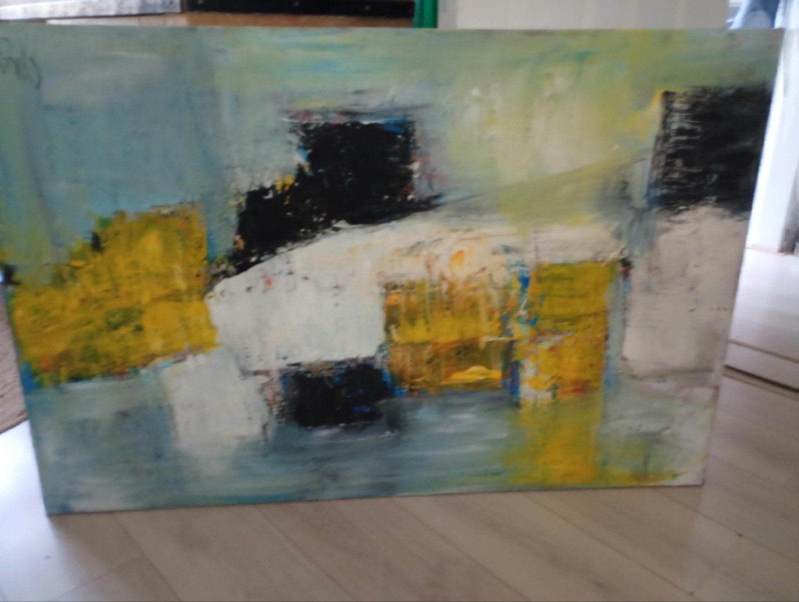 Abstract Schilderij - Levendige Kleuren, Ophalen