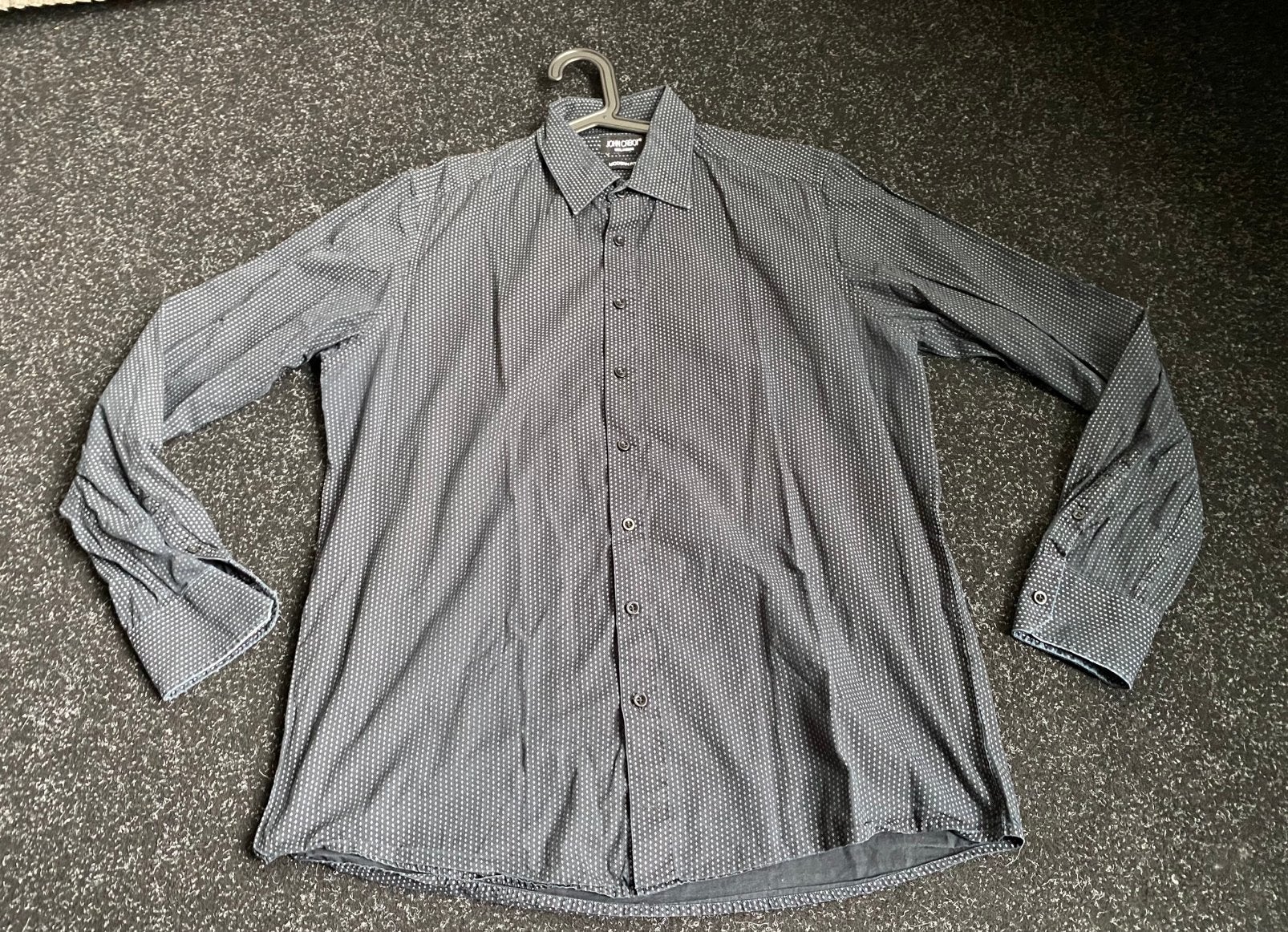 John cabot overhemd XL / katoen 100%, Kleding | Heren, Verzenden, Zwart, Zo goed als nieuw, John Cabot