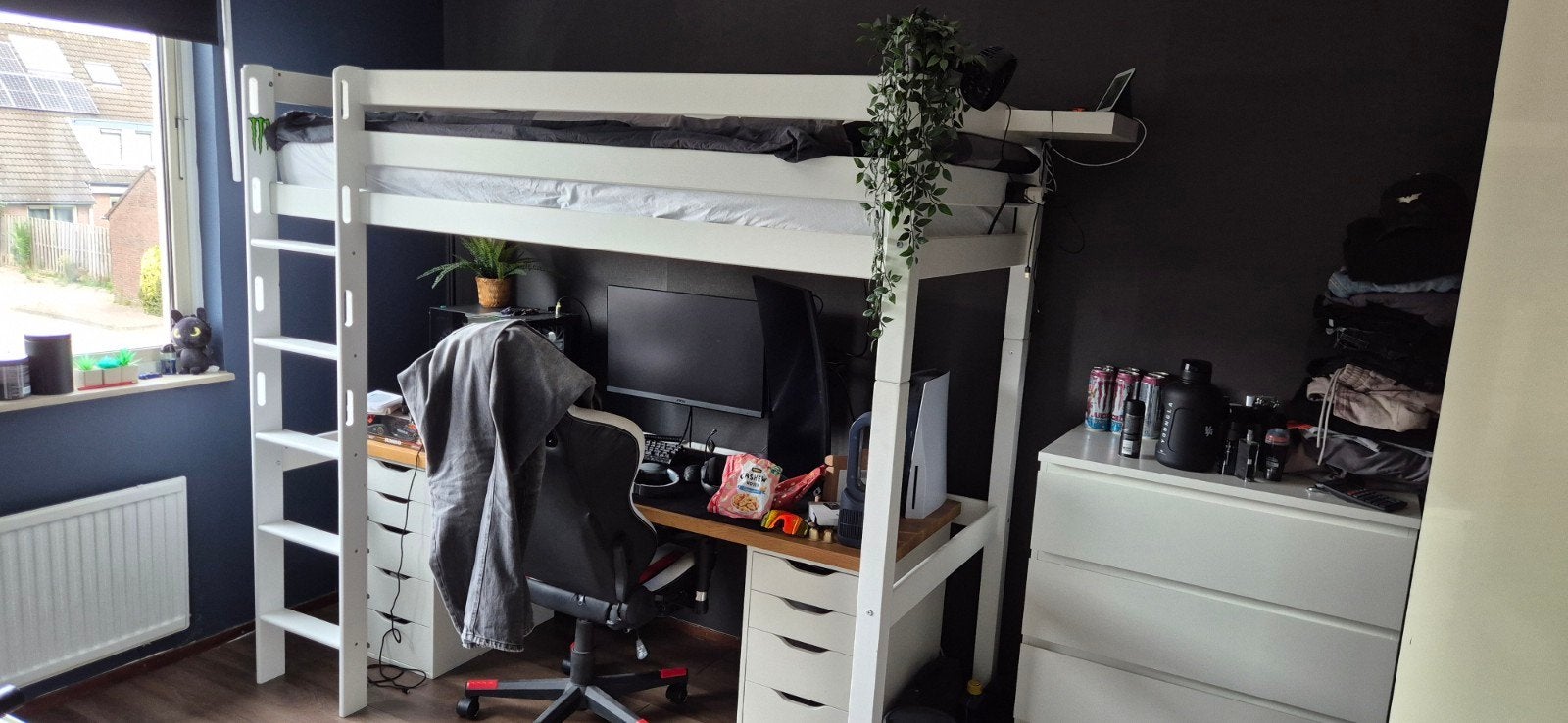 Hoogslaper (zonder bureau) eventueel incl. matras, Huis en Inrichting, Slaapkamer | Stapelbedden en Hoogslapers, Ophalen, Gebruikt