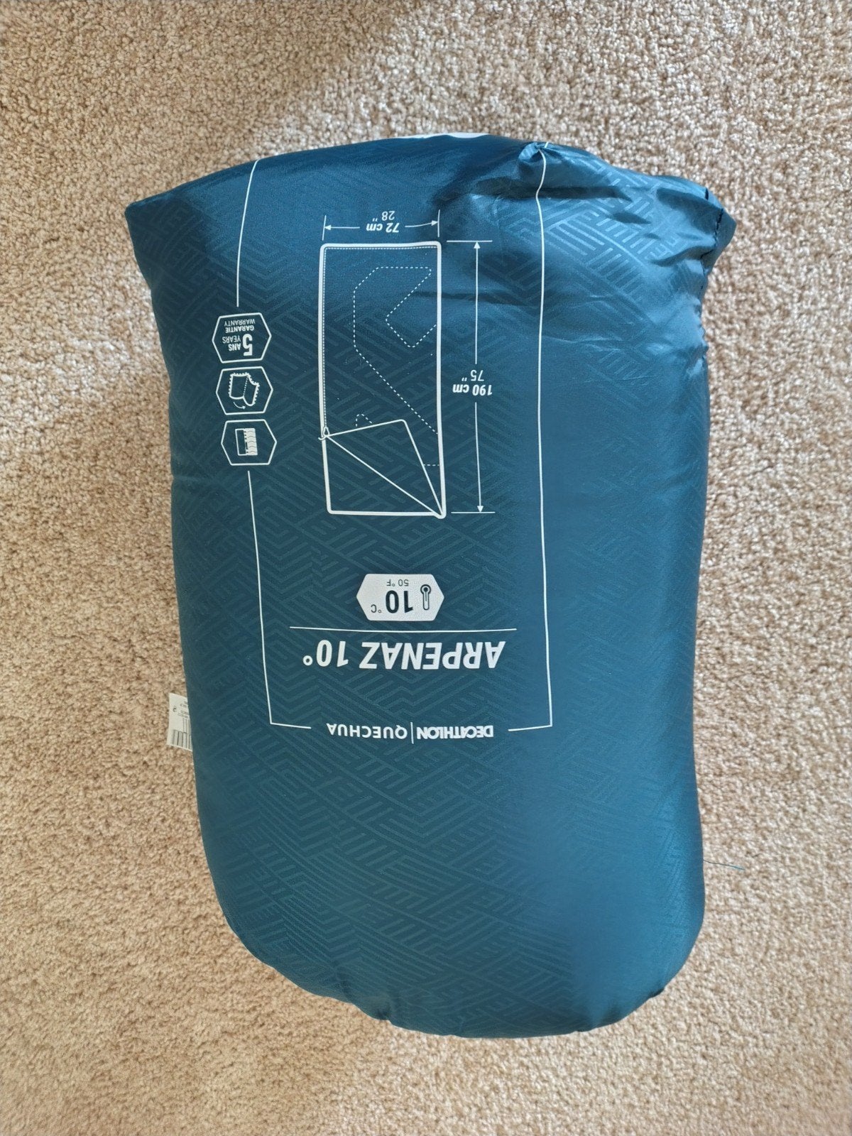 Decathlon Quechua Arpenaz 10 Slaapzak Blauw, Ophalen of Verzenden, Zo goed als nieuw