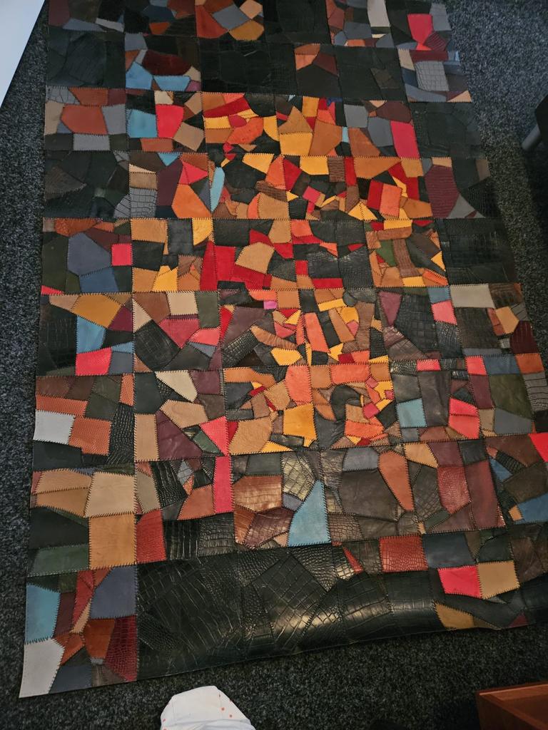Groot handgemaakt koeienleren patchwork vloerkleed 200x300cm, Ophalen, Nieuw