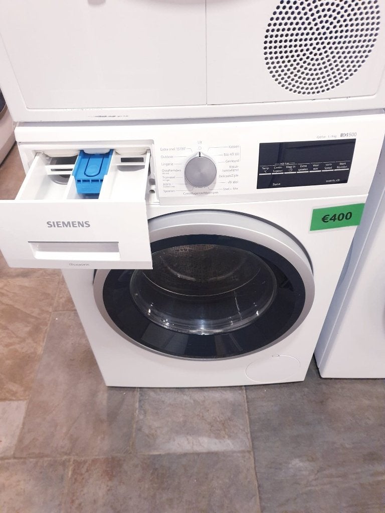 wasmachine siemens 9KG IQ500 A+ INC GARANTIE, Witgoed en Apparatuur, Wasmachines, Ophalen, 1200 tot 1600 toeren, 8 tot 10 kg, Zo goed als nieuw