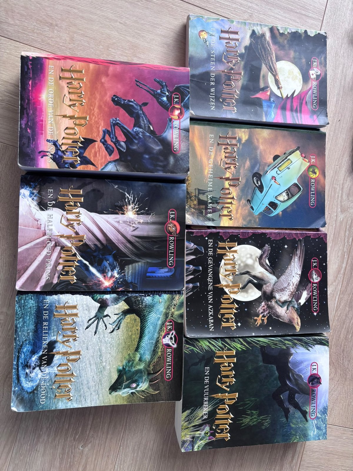 HARRY POTTER BOEKEN 1 T/M 7 (SOFTCOVER), Verzamelen, Ophalen of Verzenden, Gebruikt, Boek of Poster