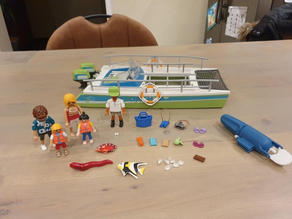 Playmobil 9233 Glasboot met onderwatermotor, Kinderen en Baby's, Speelgoed | Playmobil, Ophalen of Verzenden, Zo goed als nieuw