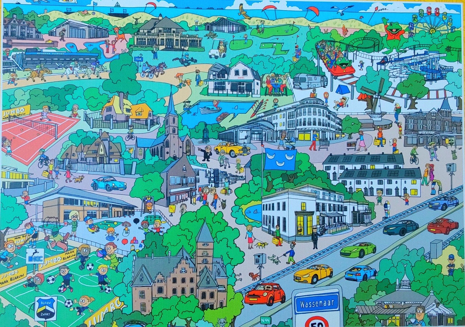 Jumbo puzzel 1000st in NIEUWSTAAT.  Trots op Wassenaar., Ophalen of Verzenden, 500 t/m 1500 stukjes, Nieuw, Legpuzzel