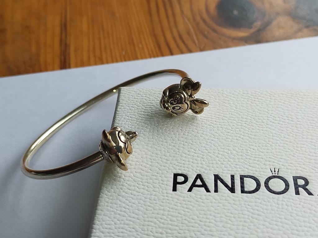 Originele Pandora cuff armband met Mickey en Minnie Mouse, Sieraden, Tassen en Uiterlijk, Ophalen of Verzenden, Zo goed als nieuw