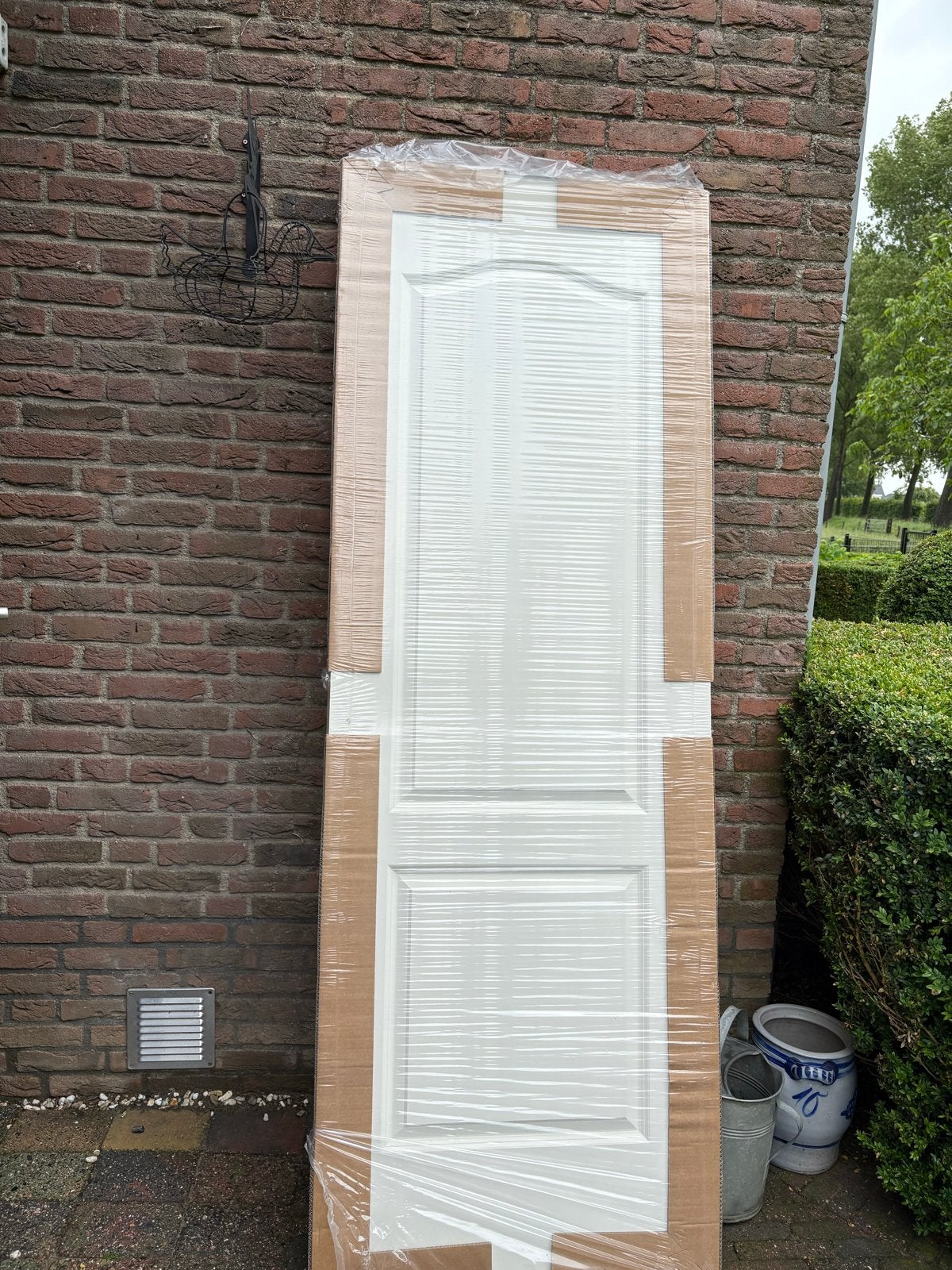 Nieuwe meterkast binnendeur, wit, klassiek design, Ophalen, 80 tot 100 cm, Binnendeur, Nieuw