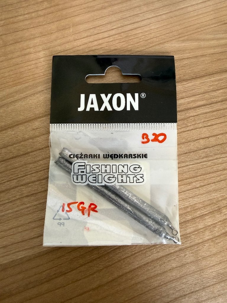 Jaxon Fishing Weights 15 g – Staaflood met wartel, Overige typen, Nieuw, Ophalen of Verzenden, E