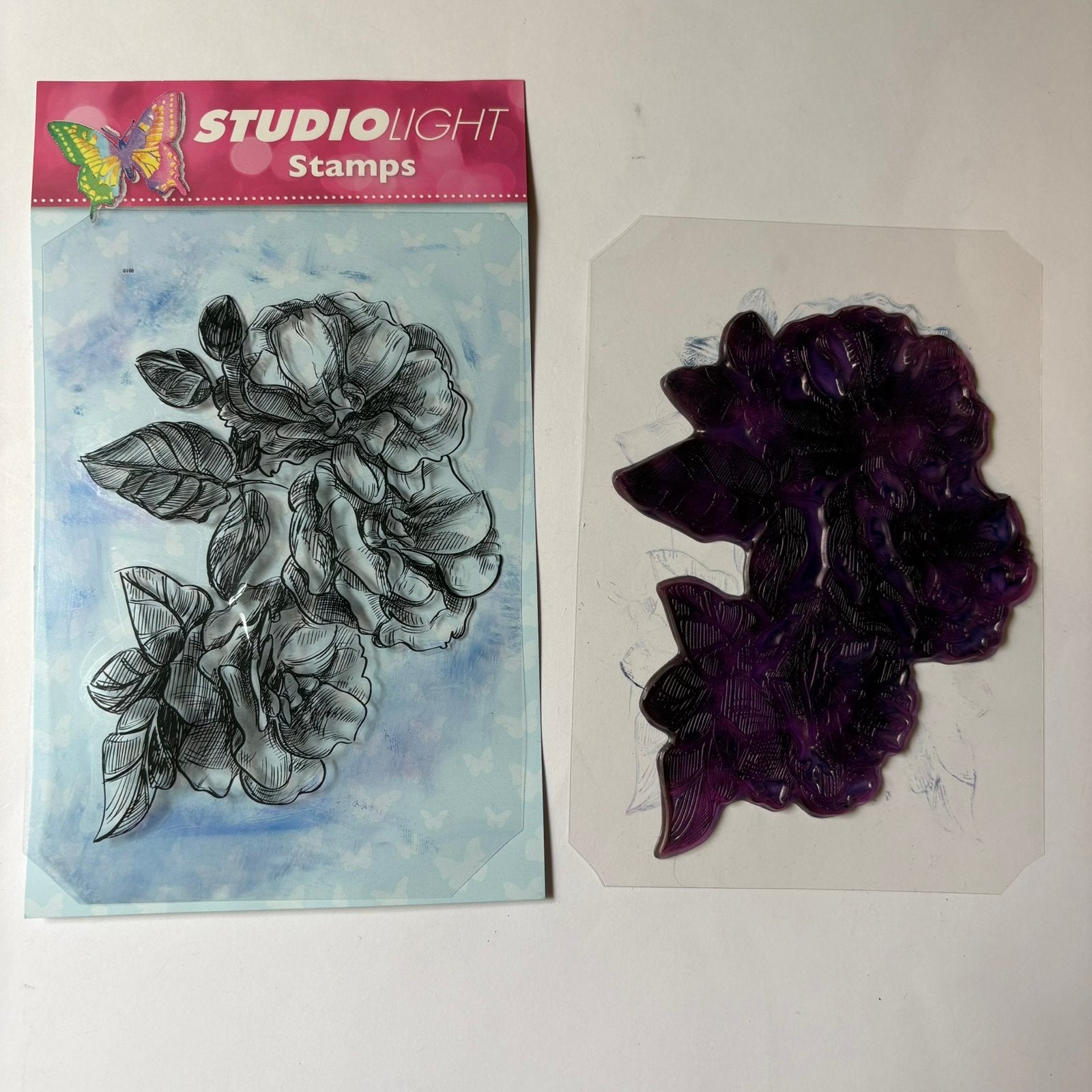 Stempel studio light bloem groot, Hobby en Vrije tijd, Ophalen of Verzenden, Zo goed als nieuw, Clearstamp